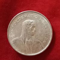 Pièce 5francs Suisse 🇨🇭 argent 1966
