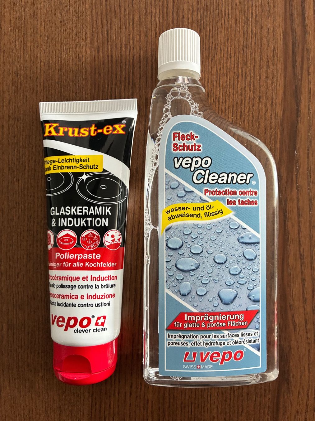 Prodotti di pulizia: Vepo Krust-ex Glaskeramikpolierpaste & Vepo Imprägnierung – Usato da Uster venduto da em_58td