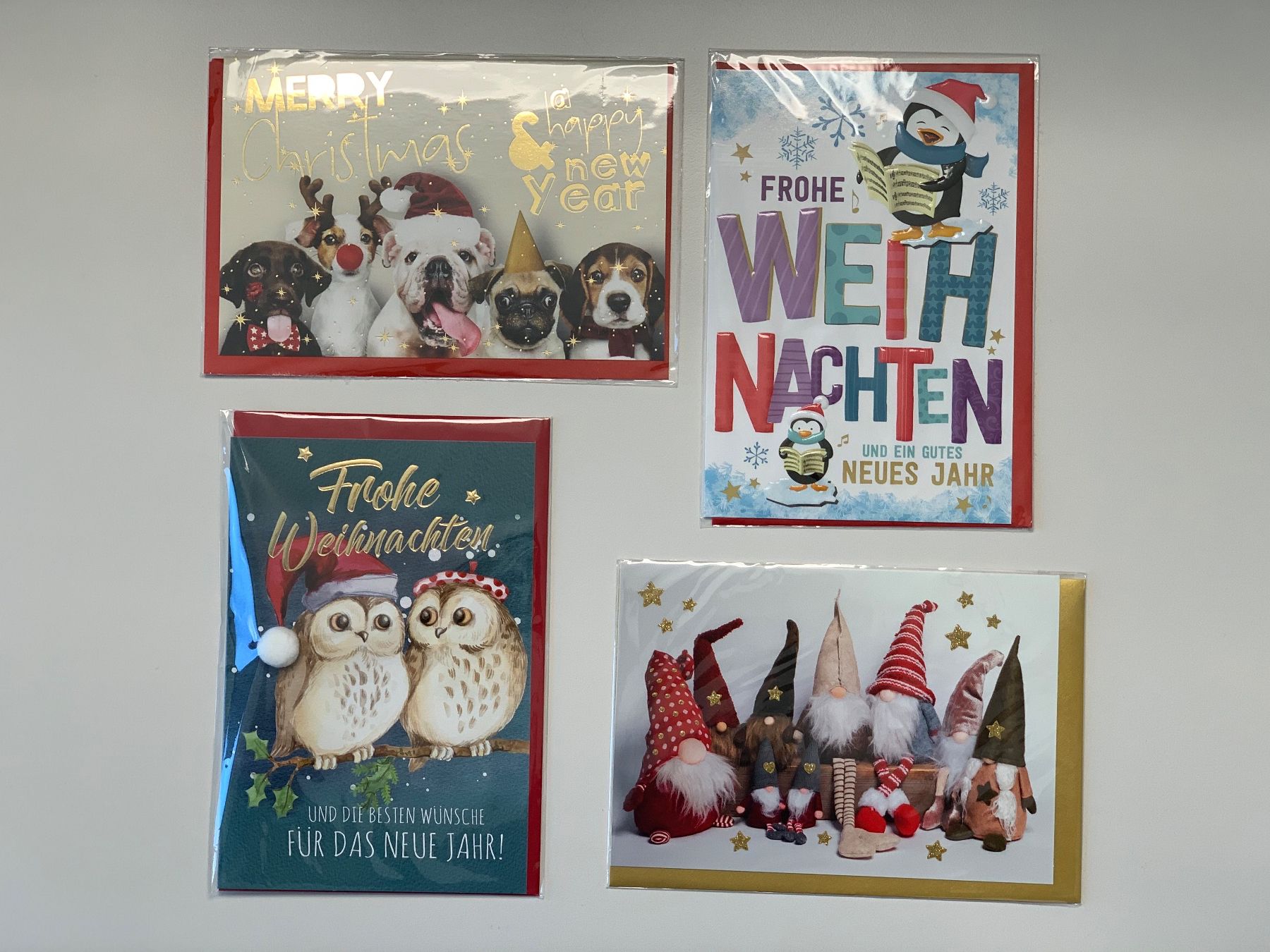 Cartoline: 4er-Set Grusskarten Weihnachten, neu – Nuovo e nell'imballaggio originale da Windisch venduto da rhu_wd8q