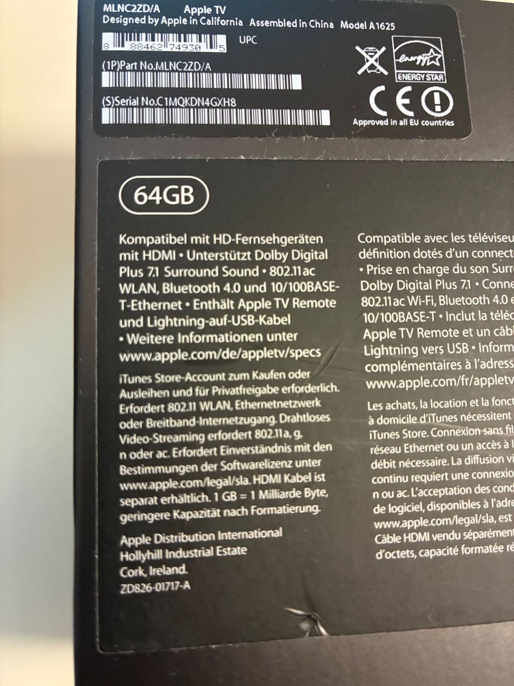 Apple Lecteur multimedia & Streamer: Apple TV HD – D'occasion à Luzern par Waland1 1