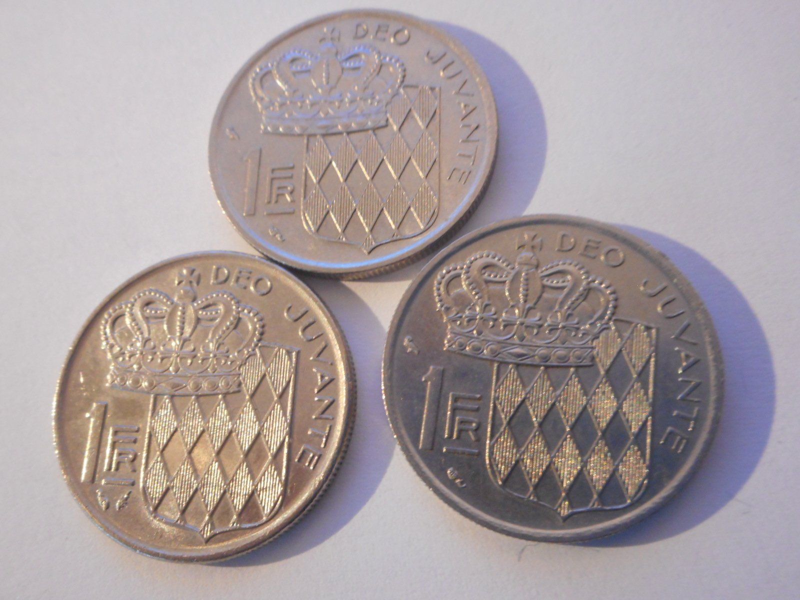 Tutti le monete: 3 x 1 Franc  Monaco – Usato da Kriegstetten venduto da pizlad2010 1