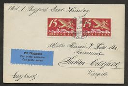 Flugpost Schweiz 1926 Basel Hamburg Luftpost Erstflug
