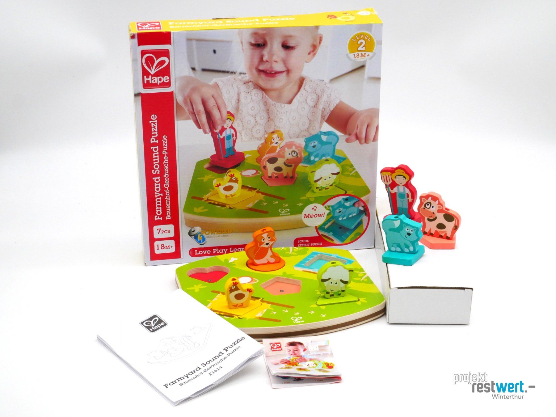 Hape Puzzle: HAPE Bauernhof-Geräusche-Puzzle – Usato da Winterthur venduto da Restwert_Winterthur