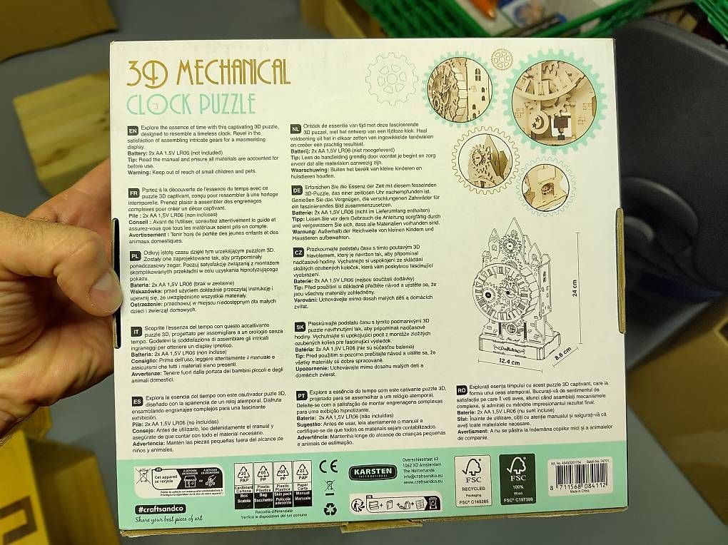 Kit di modellismo & Modellini statici: 3D Mechanical Clock Puzzle Lasercut Holz-Modell - wie Ugears – Nuovo e nell'imballaggio originale da Wohlen AG venduto da gnabbr 1