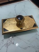 Löschwiege Holz gold schwarz Antik-Optik