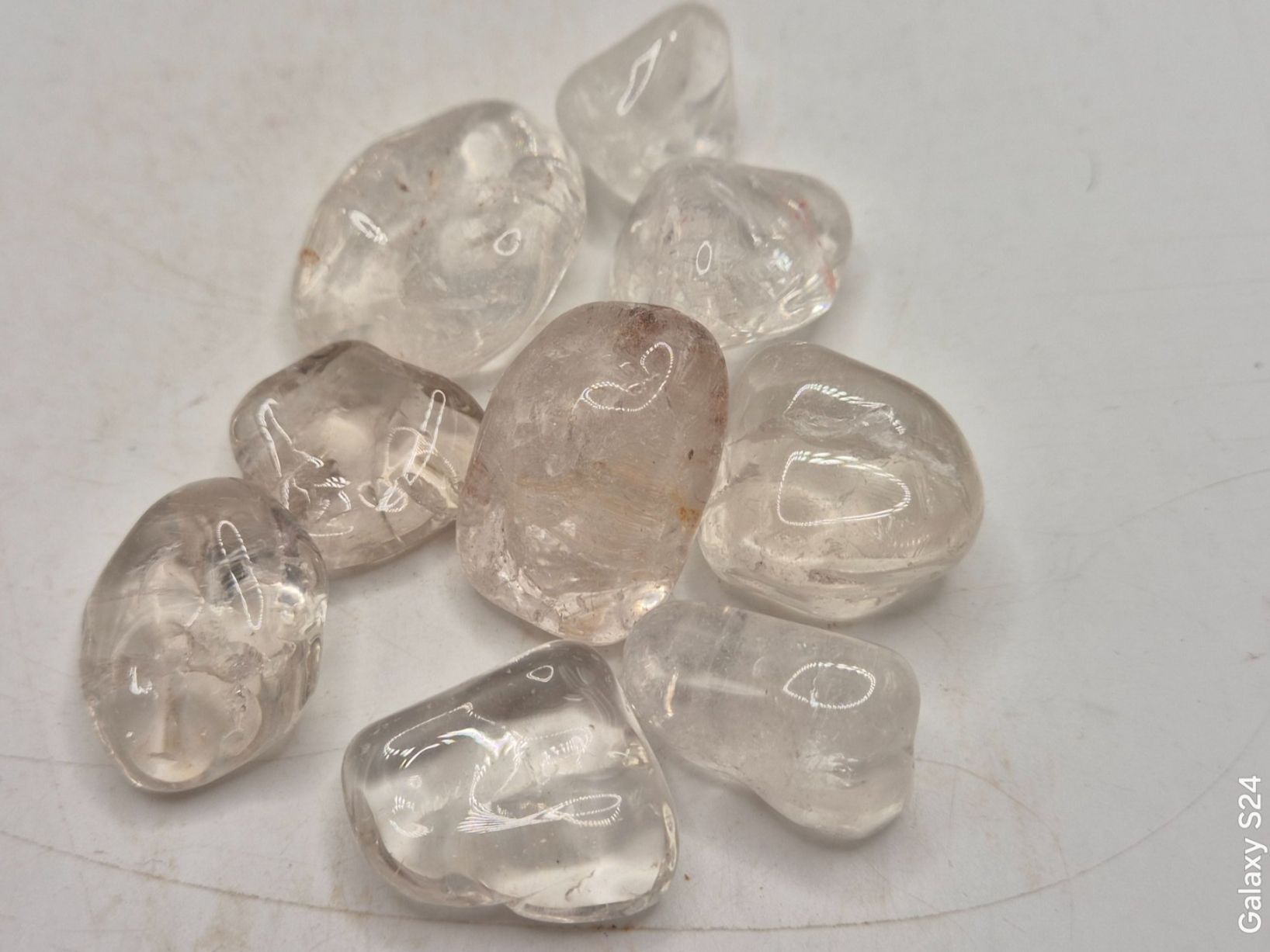 Minerali & Pietre curative: 100gr. Bergkristall Trommelsteine – Nuovo e nell'imballaggio originale da Winterthur venduto da LukasMineralienOase
