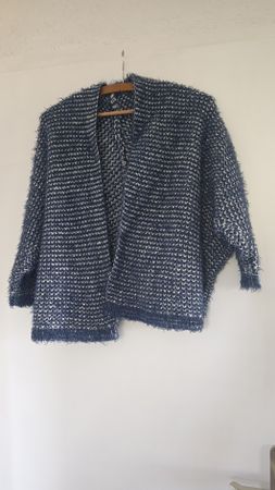 Strickjacke DNN Denim blau weiss Grösse S guter Zustand