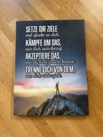 Wandbild Motivationsspruch Bergsteiger neuwertig