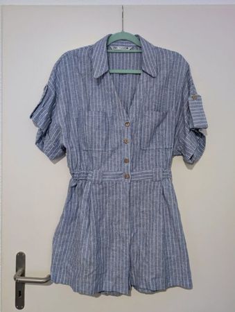 Zara Jumpsuit Leinengemisch, L
