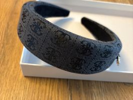 Guess Haarreif Schwarz Logo Print NEU nur ausgepackt