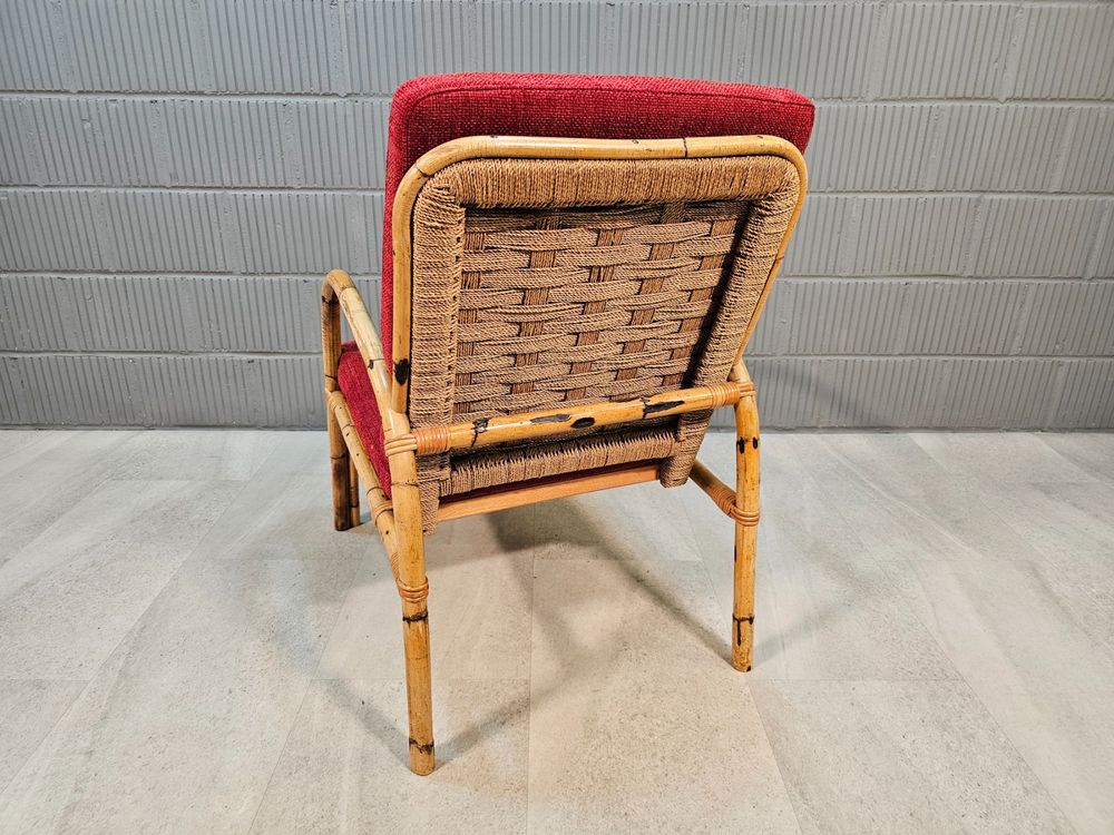 Falch Meiringen 1950s Bamboo Armchair, Bambus Stuhl Sessel Kaufen auf