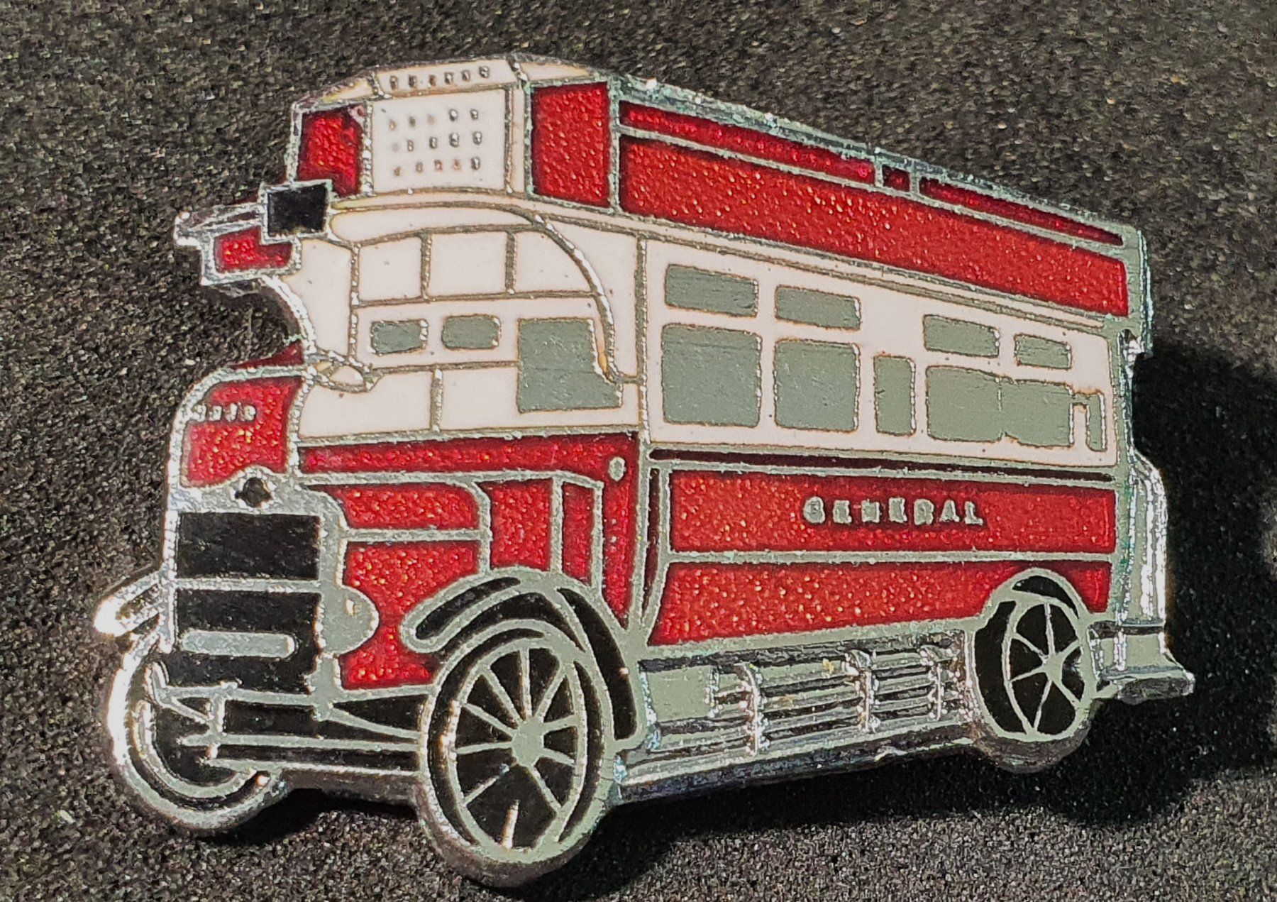 Spille & Fermagli: BB123 - Brosche Alter London Bus Doppeldecker Central – Usato da Reinach BL venduto da Boston-Verkauf