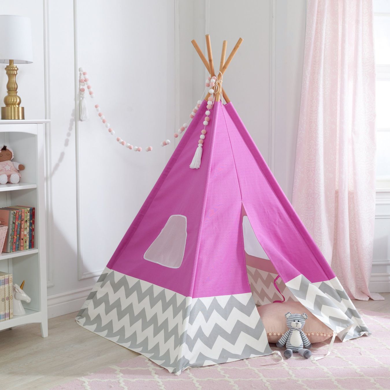 Sonstige Kinderbetten & -möbel: Tipi Zelt Deluxe rosa – Neu und originalverpackt aus Erlinsbach von Home-World 4
