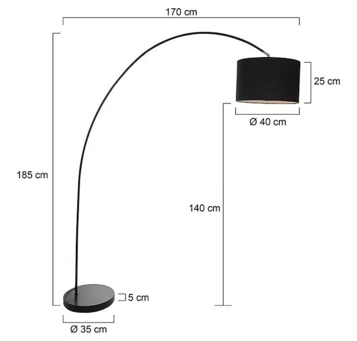 Lampade: Bogenlampe schwarz - guter Zustand – Usato da Zürich venduto da Sandraastoll 2