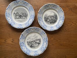 3 Teller "Campagne de Crimée", Creil et Montereau