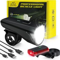 Fahrradlicht, USB Wiederaufladbares Fahrradlicht Set