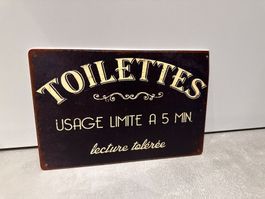 TOILETTES VINTAGE Schild Blech Top NEU!