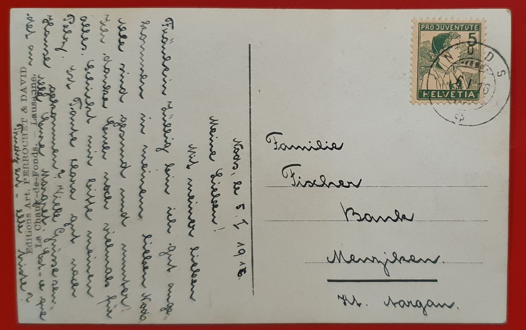Cartoline postali: Nods 1916 - Vue Générale – Usato da Kreuzlingen venduto da Rschweiz1 1