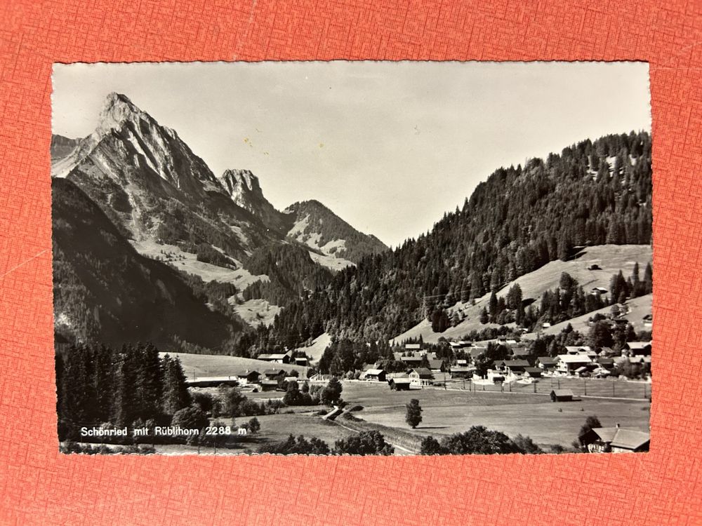 Cartoline postali: Schönried vintage Postkarte mit Rüblihorn 2288 m. – Usato da Lanzenhäusern venduto da vic63