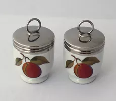 2 Vintage Royal Worcester Egg Coddler Porzellan Eierkocher