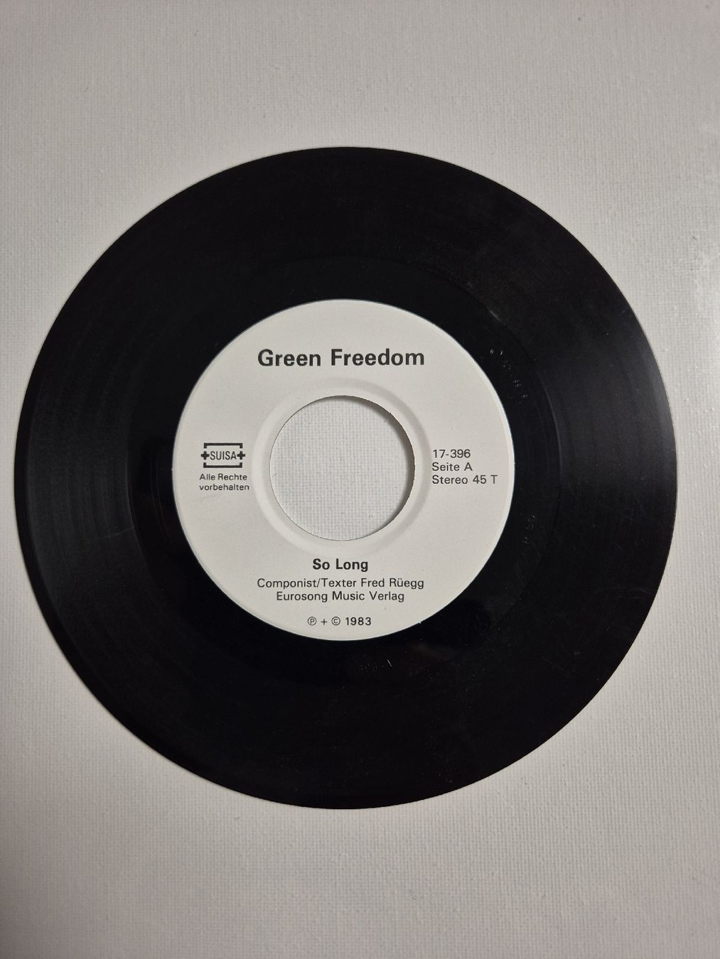Vinyles: Green Freedom -  So Long ... - Single 7 , CH – D'occasion à Uster par newwave0 2