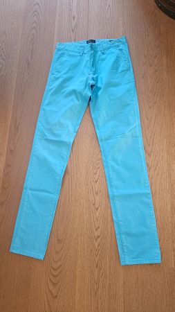 Pantaloni uomo turchese cotone Bruno Leoni tg.28/12