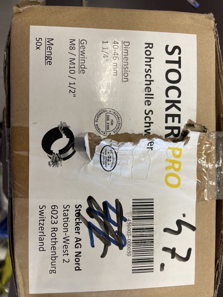 Supporti a parete: Rohrschelle 40-46mm M8/M10/1/2 – Nuovo e nell'imballaggio originale da Einsiedeln venduto da Shkurte_K