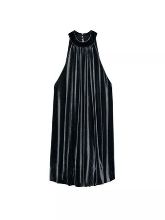 Zara velvet dress grey 