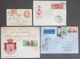 مصر - ⲭⲏⲙⲓ - EGYPTE: 4 pièces postales des années 1938 à 55