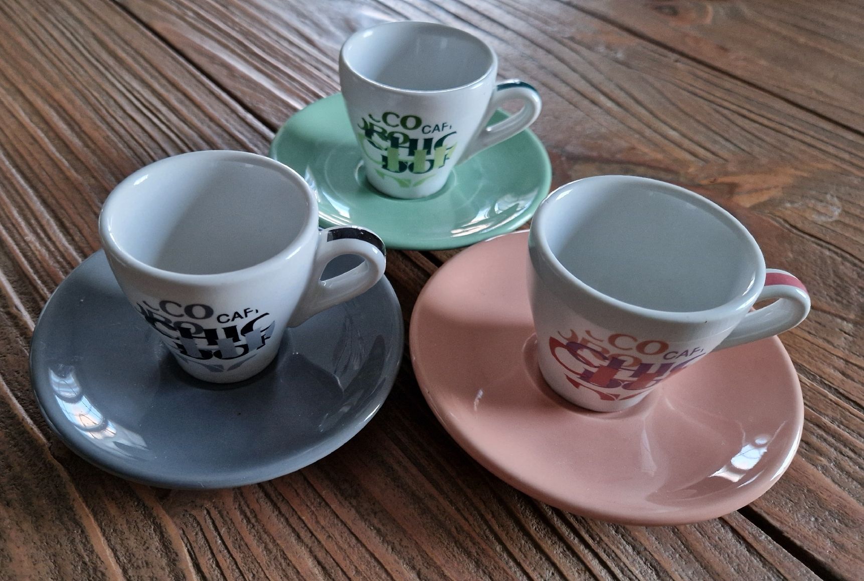Geschirrsets: Espressotassen mit Tellerli CHICCO DORO,  3 Stück – Gebraucht aus Rickenbach LU von esmarti