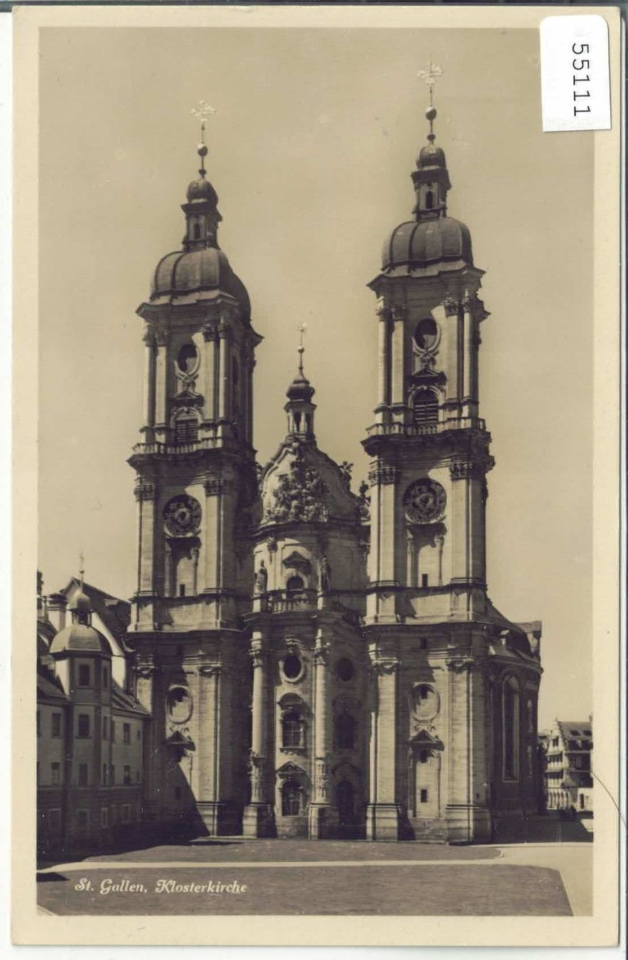 Cartoline postali: St. Gallen - Klosterkirche – Usato da Ettingen venduto da Kartenplanet