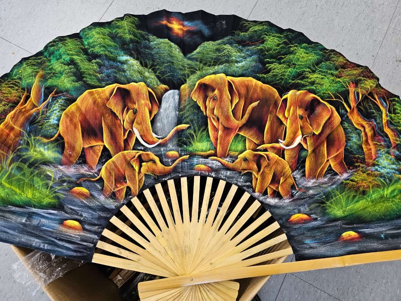 Dipinti: Asiatischer Fächer, Handfächer, Wanddeko, Vintage Style – Nuovo (secondo la descrizione) da Alchenflüh venduto da kum_9g8c 3