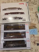 Märklin H0 47050 3 Stück Flachwagen mit Stahlplatten AAE in