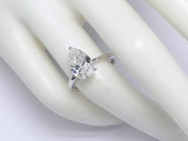 Solitär Diamant Ring, 18kt. Weissgold, Neu