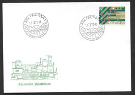 FDC 506 125 Jahre Schweizerbahnen ET Frutigen 17.2.1972