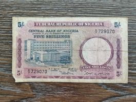 Nigeria 5 Shillings ND1967, RAR !!!!!!