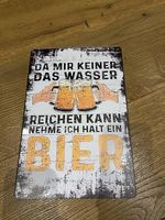 Metallschild mit Spruch 