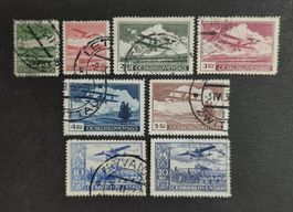 Tschechoslowakei 1930, Flugpost, Satz gestempelt
