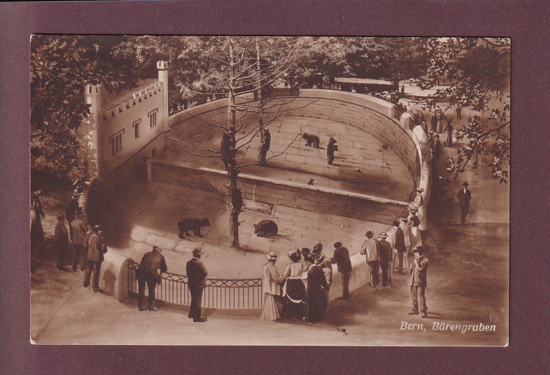 Cartoline postali: BERN - Bärengraben - 1922 – Usato da Pully venduto da nicecards
