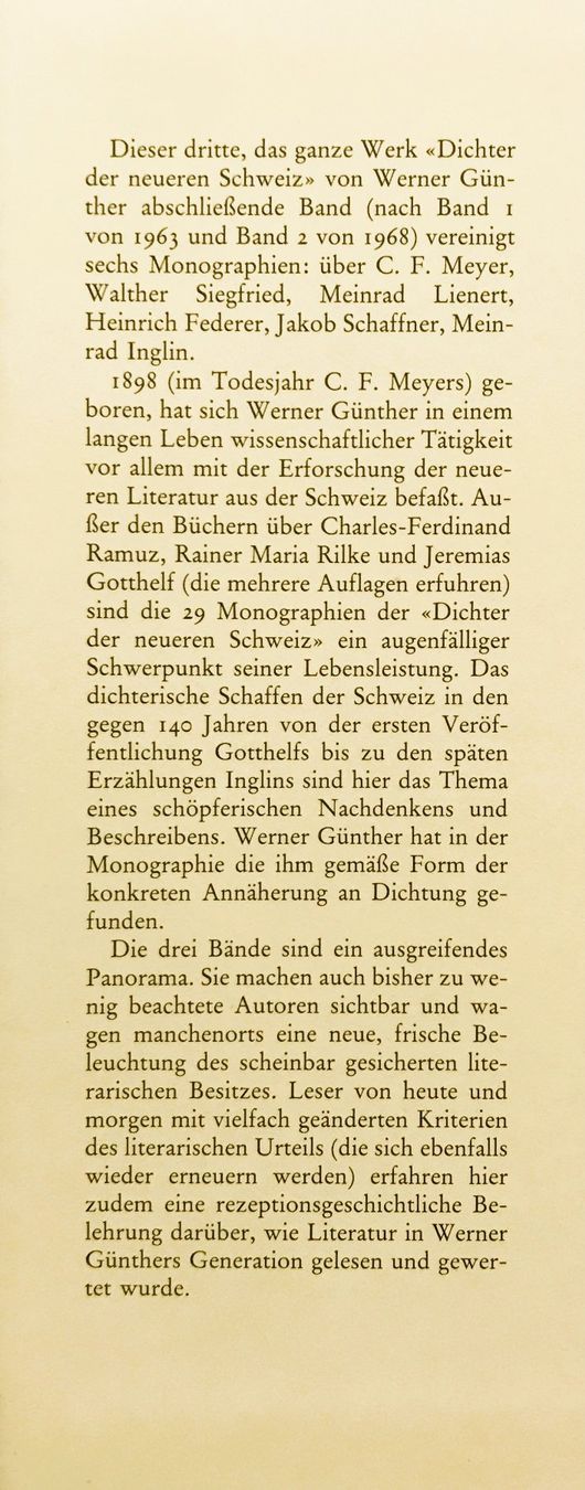 Libri: Dichter der neueren Schweiz III – Nuovo (secondo la descrizione) da Sarnen venduto da Livres 1