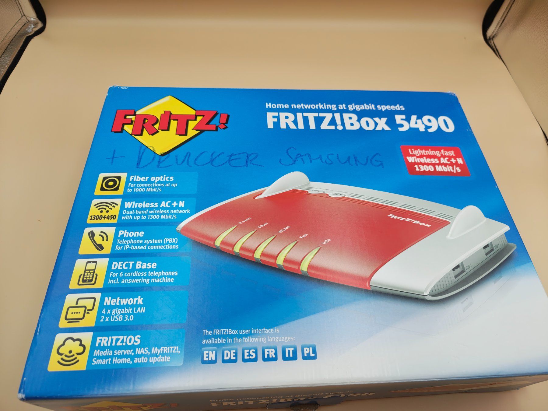 Fritz Modem & Router: FRITZ!Box 5490 Glasfaser-Router mit WLAN & DECT – Usato da Freienbach venduto da Lustoilus 5