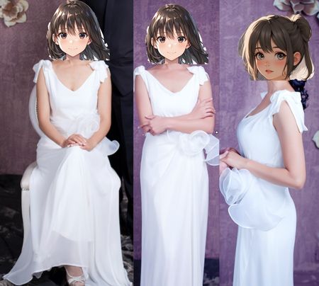 Damen Hochzeitskleid aus 100% Seide - Größe S