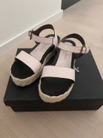 Sandales Marc O'Polo en cuir – semelle plateforme en jute –