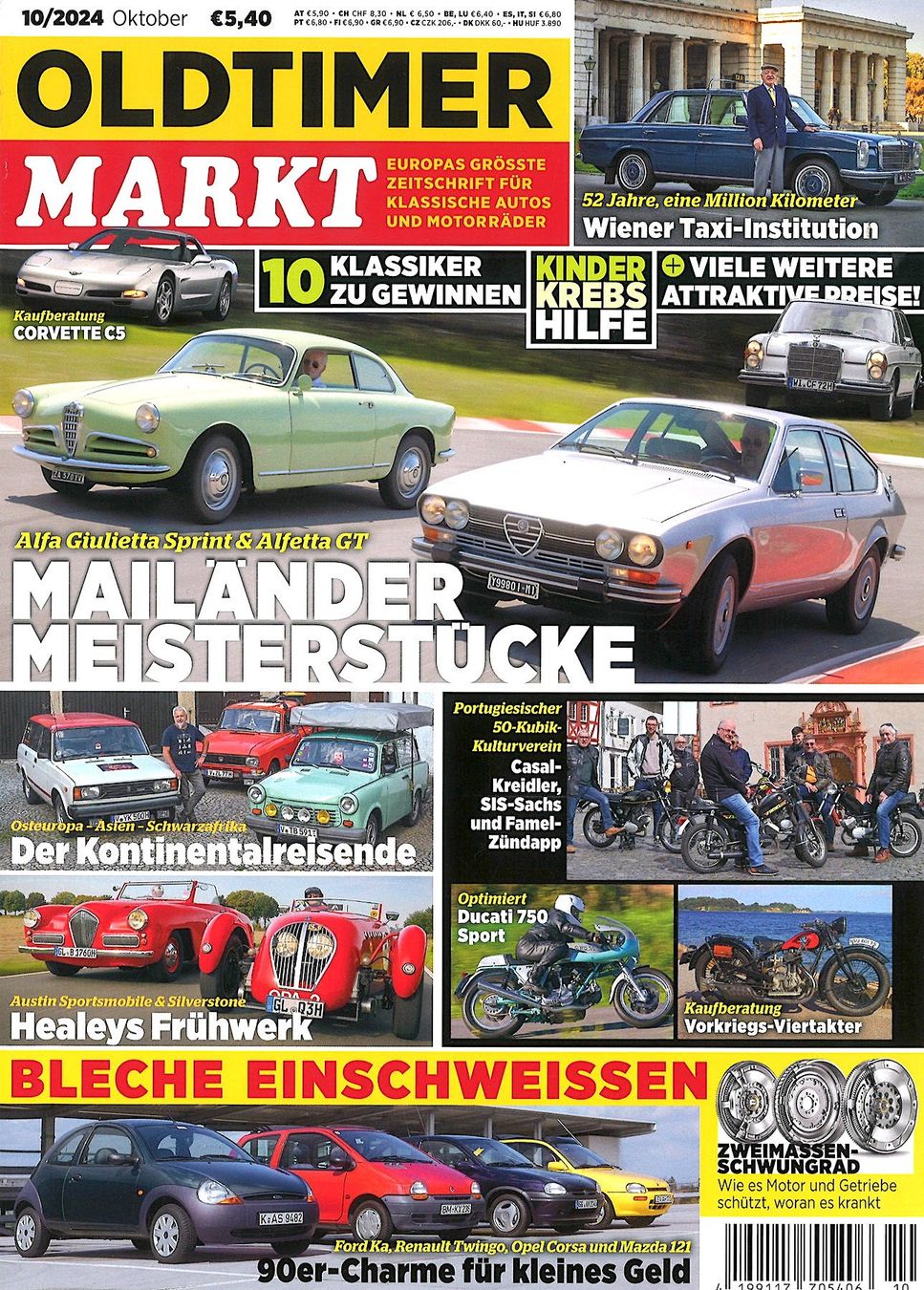 Zeitschrift «Oldtimer Markt» 10/2024 für Oldtimer-Autos (Neu (gemäss ...
