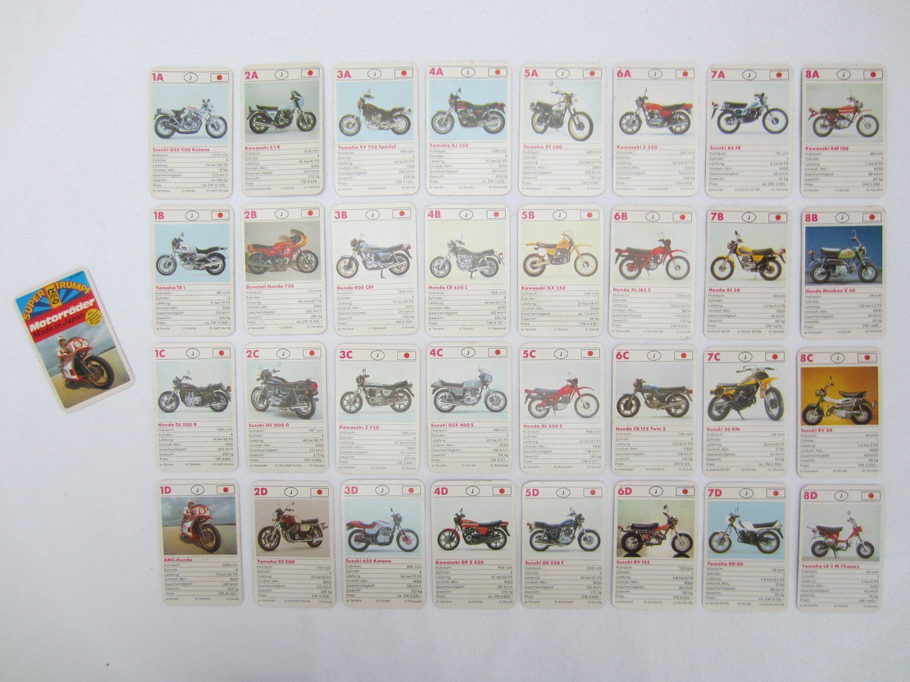 Giochi: QUARTETT Motorräder F.X. Schmid Spielkarten – Usato da Sursee venduto da Tschiger 1