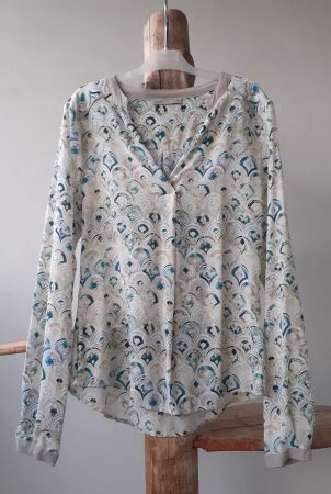 Nile 100% Seidenbluse, XS