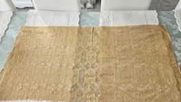 Antiker Stoff Spitze Maschinelle Klöppelspitze Beige