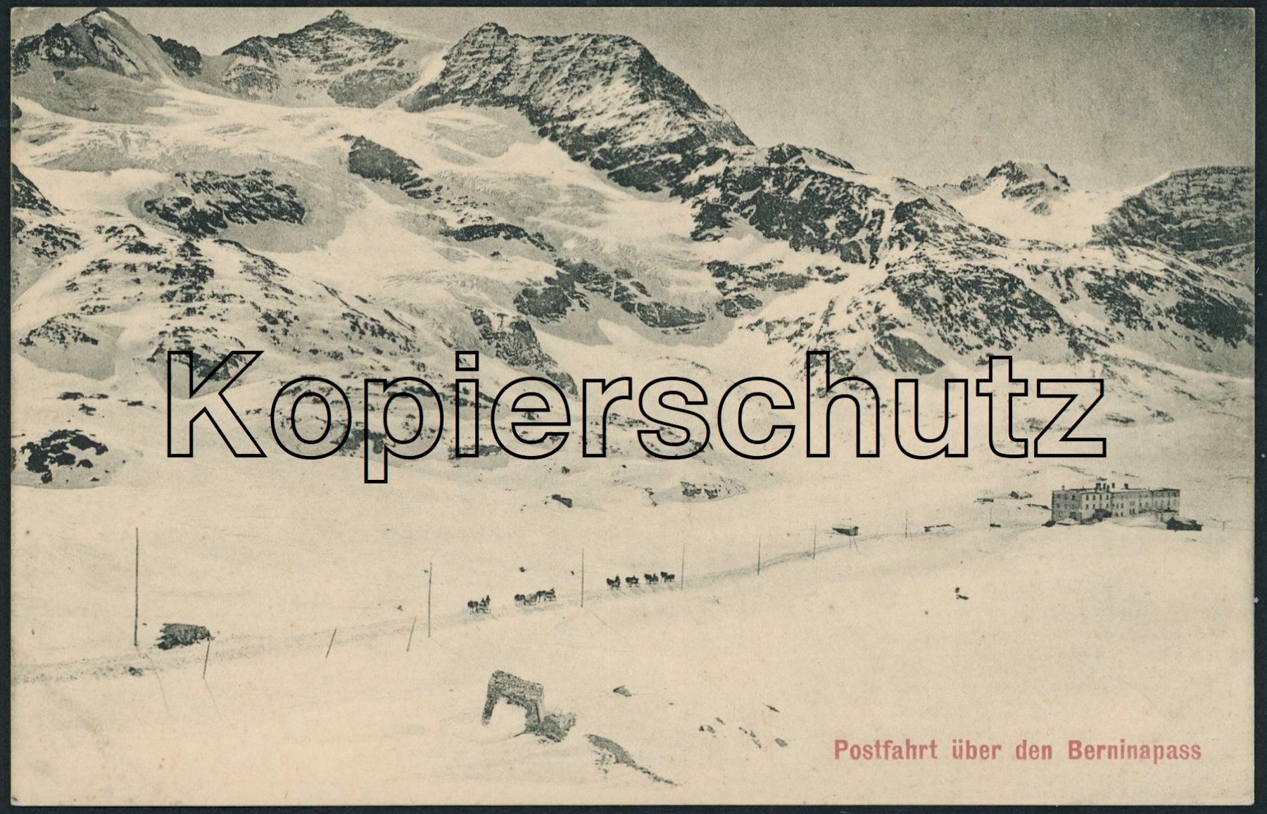 Cartes postales: GR Bernina Pass - Postkutsche - Pferdeschlittenpost – Neuf (Voir description) à Schindellegi par dolpitz