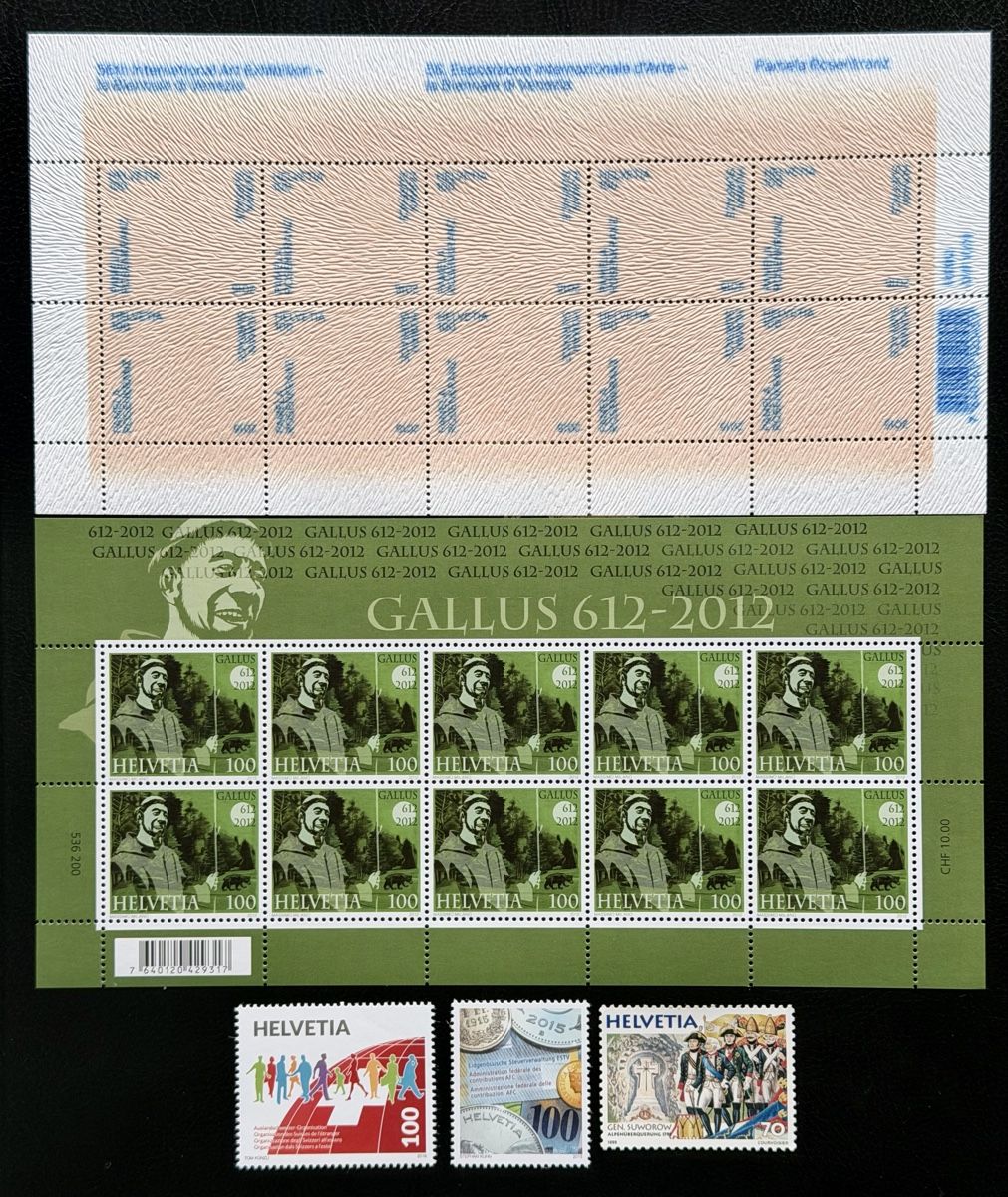 Alle Briefmarken: Frankatur CHF 100.- postfrische Bogen – Neu (gemäss Beschreibung) aus Glattbrugg von Artos67 5