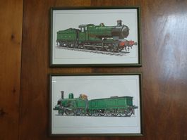 Tableaux 2 x Locomotives anciennes